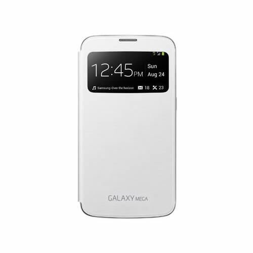 Galaxy Mega i9200 ile Uyumlu S View Cover Kılıf Beyaz EF-CI920BWEGWW