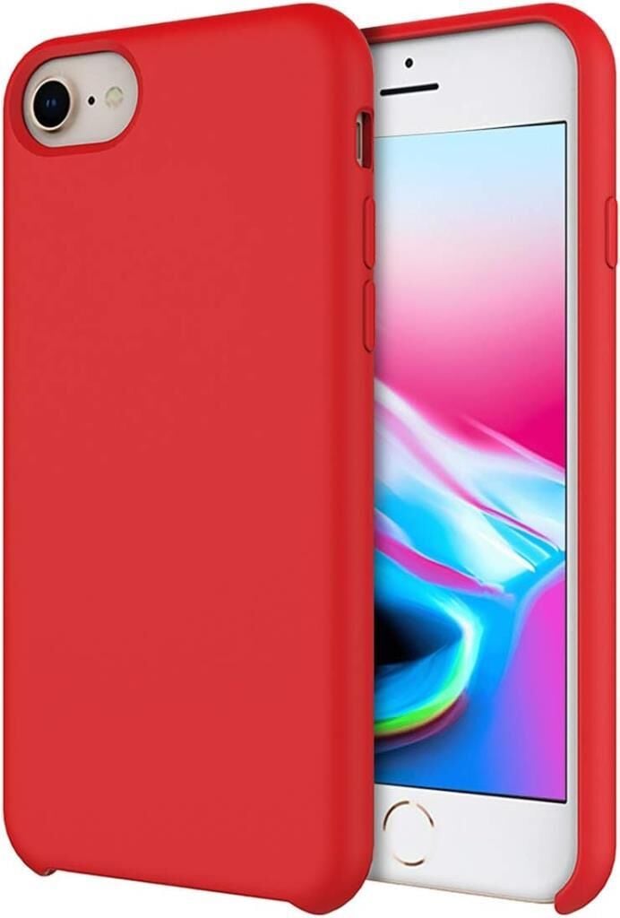 Buff iPhone 8/7 ile Uyumlu Rubber Fit Kılıf Red