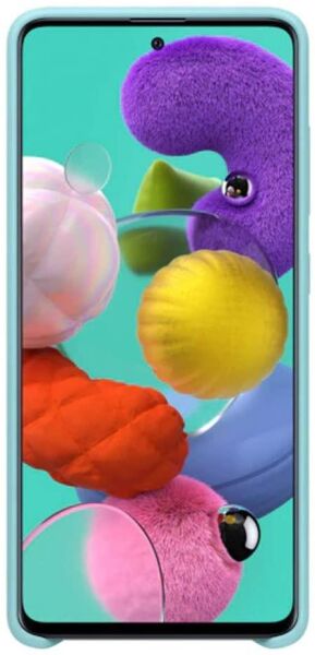Galaxy A51 ile Uyumlu Silikon Kılıf Mavi EF-PA515TLEGWW