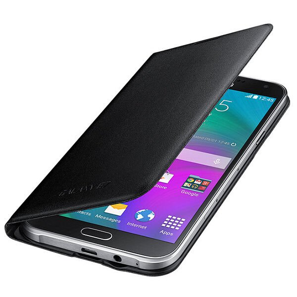 Galaxy E7 ile Uyumlu Flip Wallet Kılıf Siyah EF-WE700BBEGWW (Outlet)