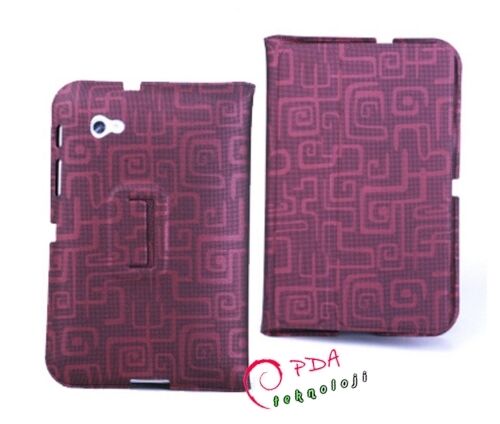 Galaxy Tab 2 7.0 P3100 ile Uyumlu Standlı Kılıf Kırmızı Renk