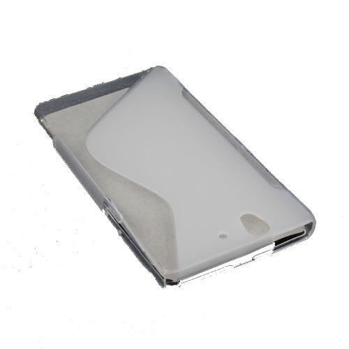 Xperia Z ile Uyumlu S Desenli Silikon Kılıf Beyaz