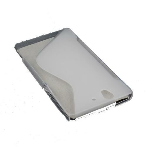 Xperia Z ile Uyumlu S Desenli Silikon Kılıf Beyaz