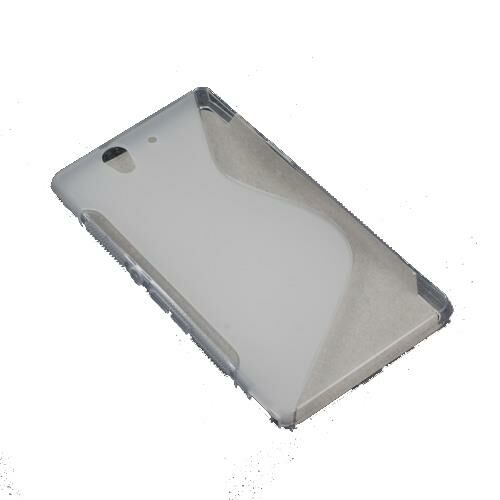 Xperia Z ile Uyumlu S Desenli Silikon Kılıf Beyaz