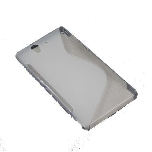 Xperia Z ile Uyumlu S Desenli Silikon Kılıf Beyaz