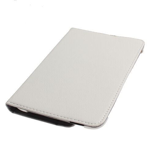 Galaxy Tab 2 7.0 P3100 ile Uyumlu 360 Derece Dönebilen Deri Kılıf Beyaz Renk