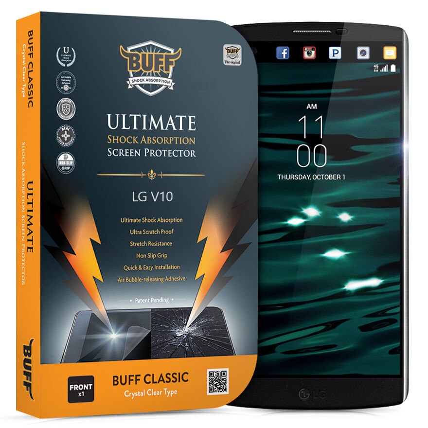 Buff V10 ile Uyumlu Darbe Emici Ekran Koruyucu Film
