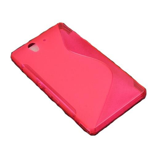 Xperia Z ile Uyumlu S Desenli Silikon Kılıf Pembe