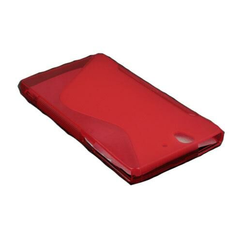 Xperia Z ile Uyumlu S Desenli Silikon Kılıf Kırmızı