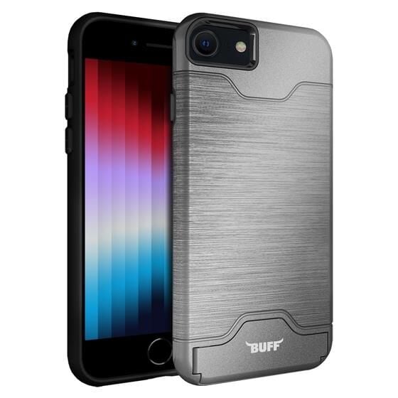 Buff iPhone SE 2022 ile Uyumlu Slim Folder Kılıf Silver