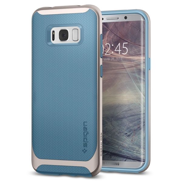 Spigen Galaxy S8 ile Uyumlu Kılıf Neo Hybrid Niagara Blue