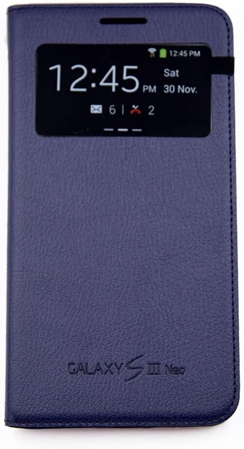 Galaxy S3 NEO i9301 ile Uyumlu S View Cover Kılıf Lacivert EF-CI930BLEGWW (Out)
