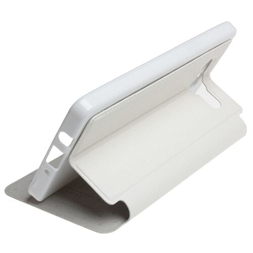 Galaxy A5 2015 ile Uyumlu Kılıf Yan Model Vantuzlu Pencereli Beyaz