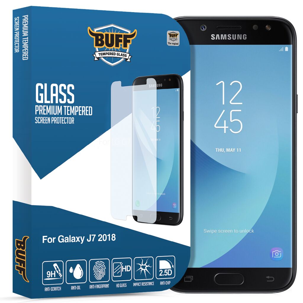Buff Glass Galaxy J7 2018 ile Uyumlu Ekran Koruyucu Cam
