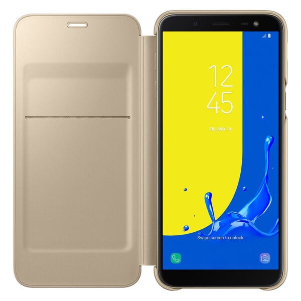 Galaxy J6 2018 ile Uyumlu Wallet Cover Kılıf Altın EF-WJ600CFEGWW (Out)