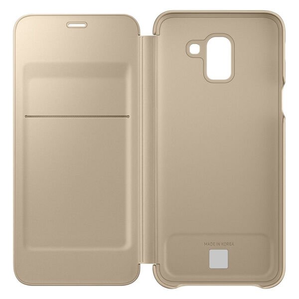 Galaxy J6 2018 ile Uyumlu Wallet Cover Kılıf Altın EF-WJ600CFEGWW (Out)