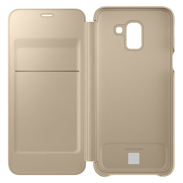 Galaxy J6 2018 ile Uyumlu Wallet Cover Kılıf Altın EF-WJ600CFEGWW (Out)