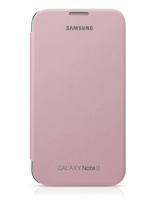 Galaxy Note 2 N7100 ile Uyumlu Flip Cover Kılıf Açık Pembe EFC-1J9FIEGSTD (Out)