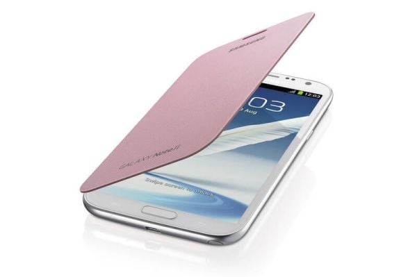 Galaxy Note 2 N7100 ile Uyumlu Flip Cover Kılıf Açık Pembe EFC-1J9FIEGSTD (Out)