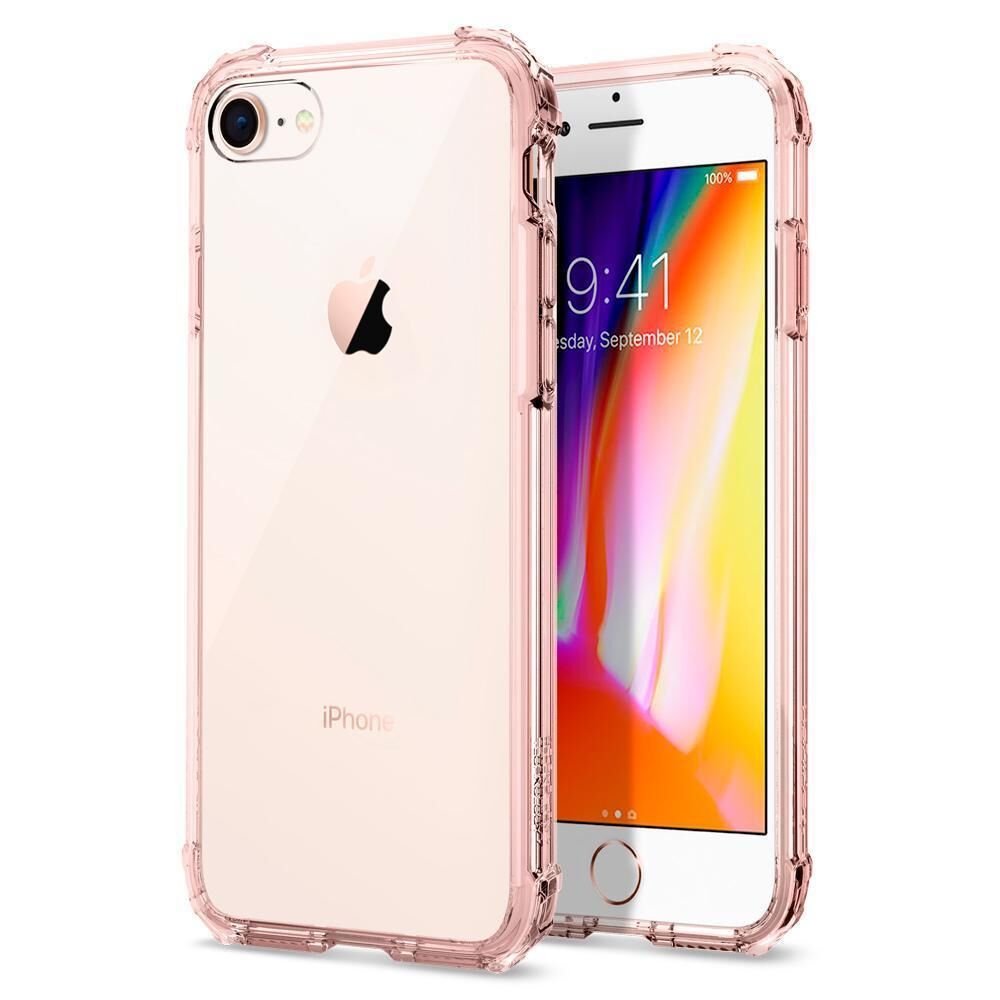Spigen iPhone 7/8 ile Uyumlu Kılıf Crystal Shell Rose Crystal