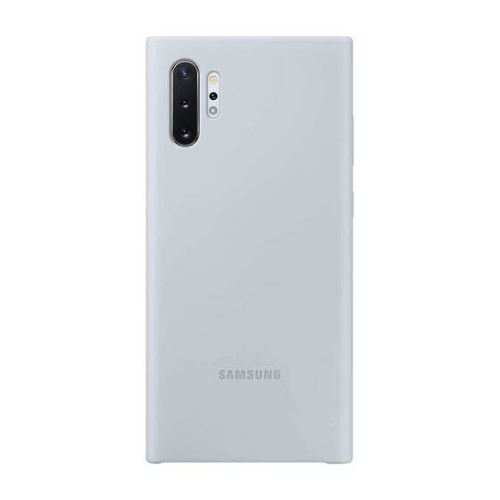 Galaxy Note 10 Plus ile Uyumlu Kılıf Silicone Cover Gümüş EF-PN975TSEGWW (Out)