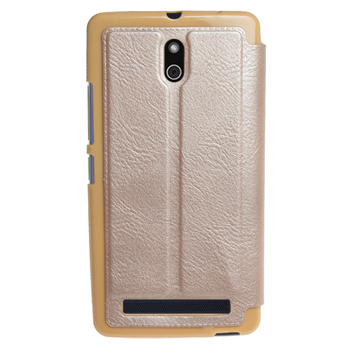 inTouch 4 ile Uyumlu Kılıf Yan Model Vantuzlu Pencereli Altın