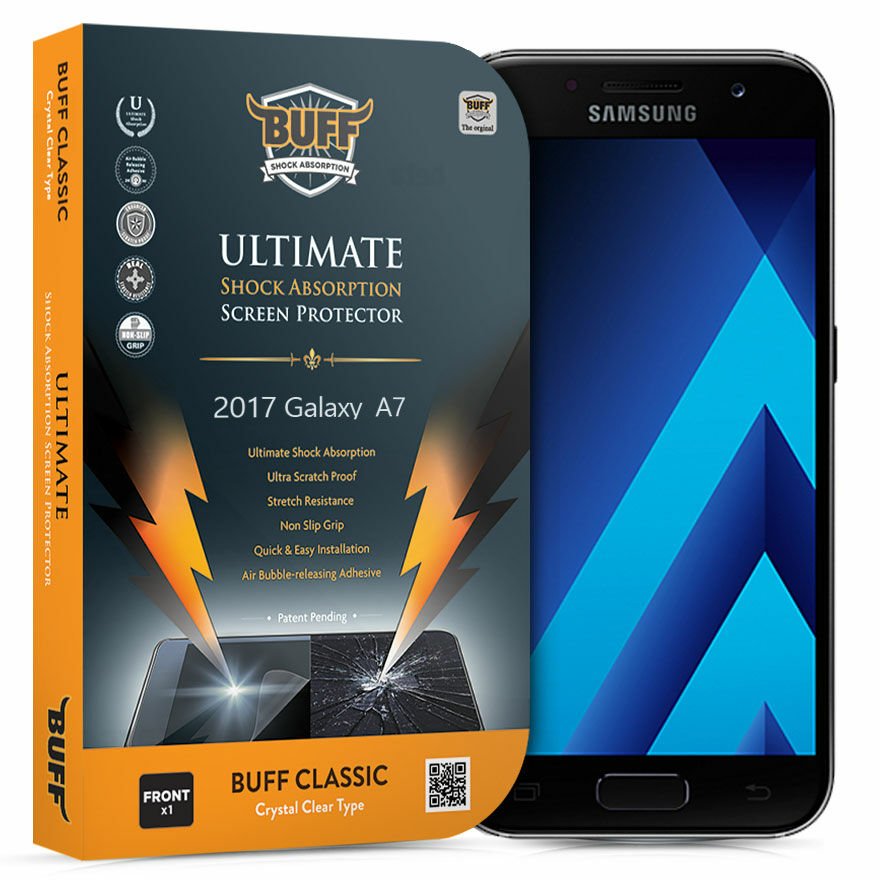 Buff 2017 Galaxy A7 ile Uyumlu Darbe Emici Ekran Koruyucu Film