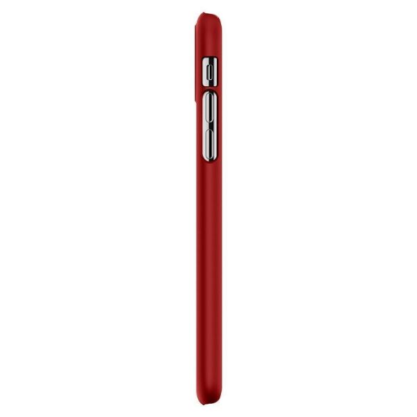 Spigen iPhone X ile Uyumlu Kılıf Thin Fit Ultra İnce Metallic Red