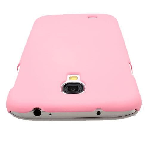 Galaxy S4 i9500 ile Uyumlu Sert Kauçuk Kılıf Pembe Renk