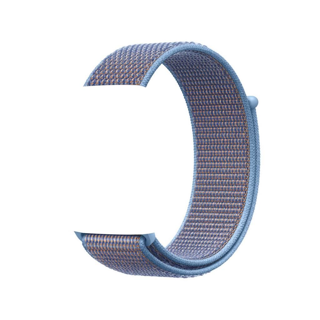 Apple Watch ile Uyumlu 42-44mm Kumaş Kayış Mavi/Mor