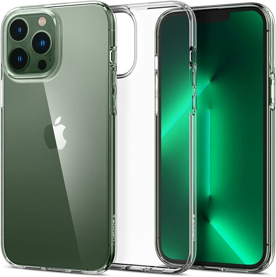 Spigen iPhone 13 Pro Max ile Uyumlu Kılıf Liquid Crystal 4 Tarafı Tam Koruma Crystal Clear