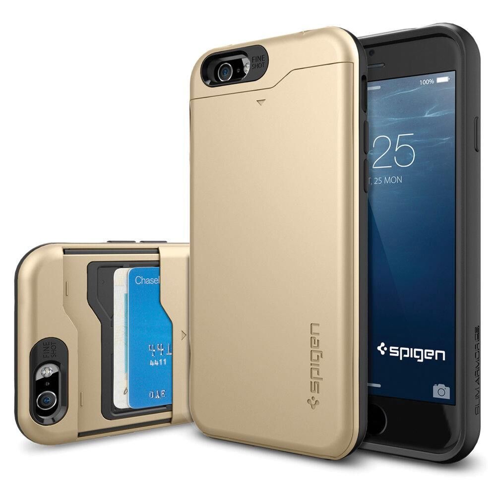 Spigen iPhone 6/6s ile Uyumlu Kılıf Slim Armor CS Champagne Gold