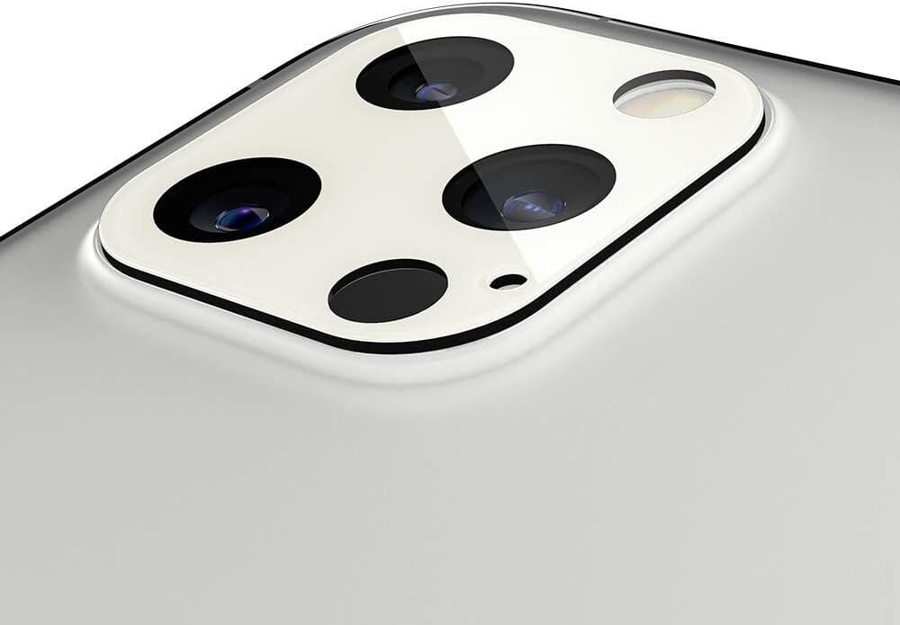 Spigen iPhone 12 Pro ile Uyumlu Kamera Lens Cam Ekran Koruyucu Glas.tR Optik (2 Adet) Silver