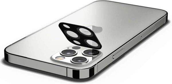 Spigen iPhone 12 Pro ile Uyumlu Kamera Lens Cam Ekran Koruyucu Glas.tR Optik (2 Adet) Silver