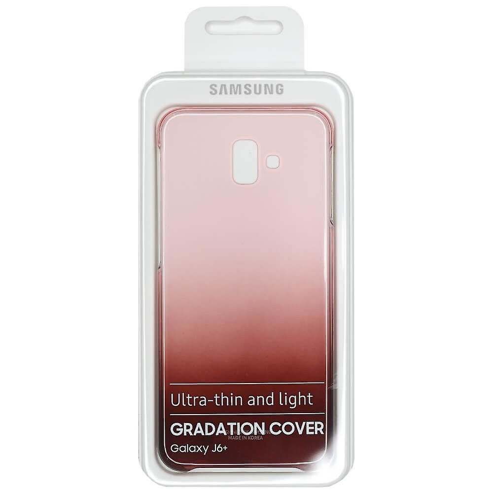 Galaxy J6 Plus ile Uyumlu Gradation Kılıf Kırmızı EF-AJ610CREGWW