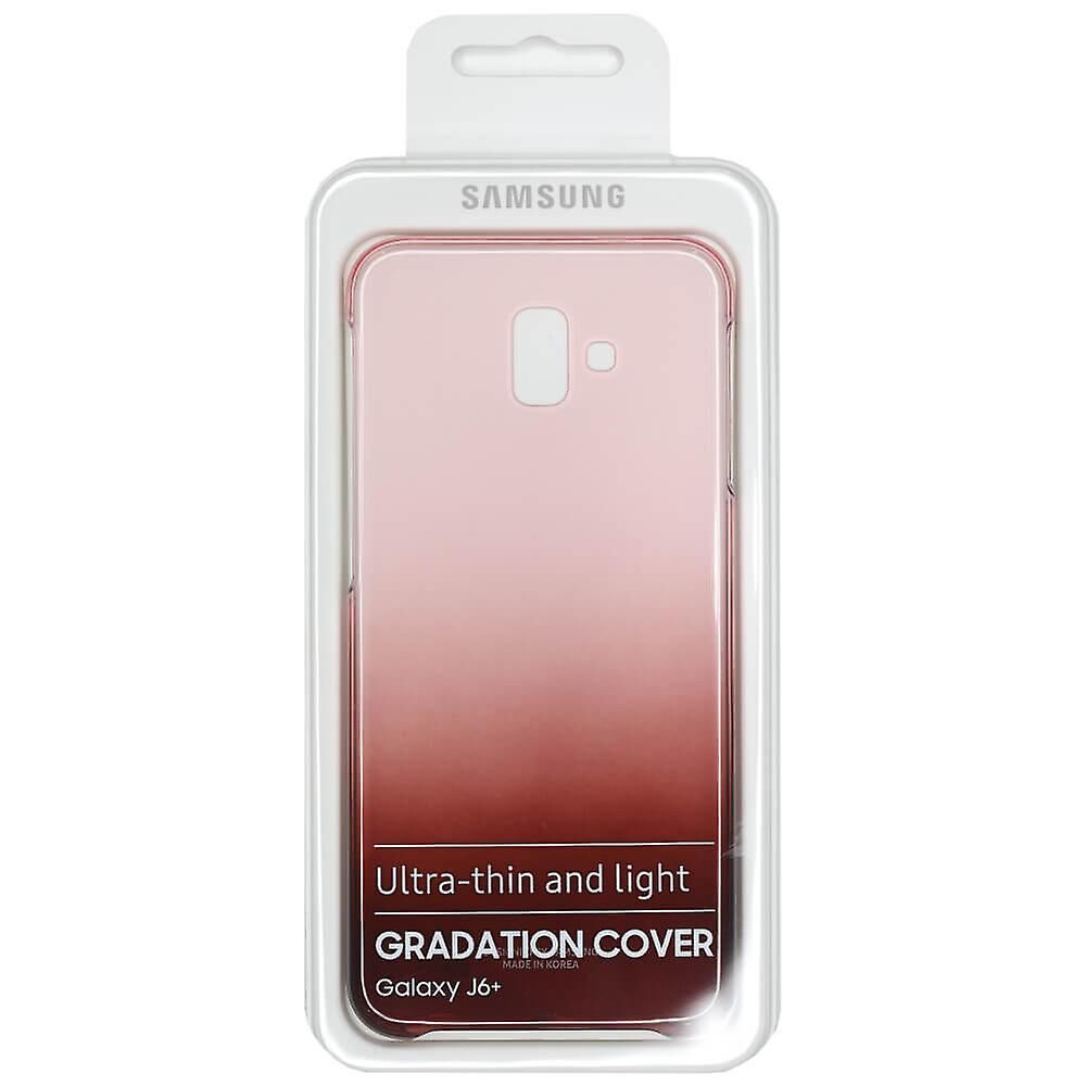 Galaxy J6 Plus ile Uyumlu Gradation Kılıf Kırmızı EF-AJ610CREGWW