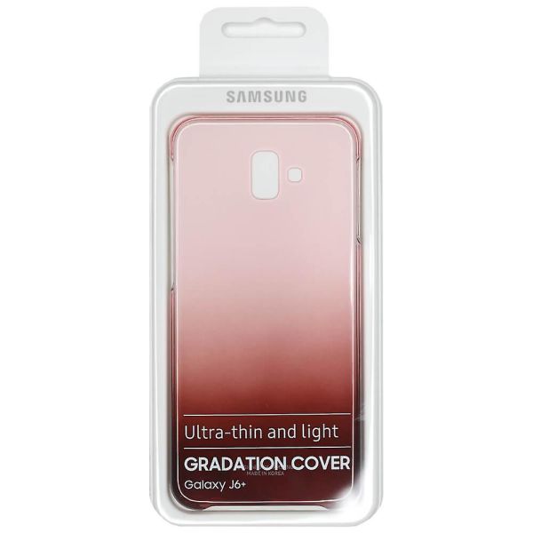 Galaxy J6 Plus ile Uyumlu Gradation Kılıf Kırmızı EF-AJ610CREGWW
