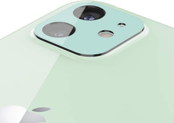 Spigen iPhone 12 ile Uyumlu Kamera Lens Cam Ekran Koruyucu Glas.tR Optik (2 Adet) Green