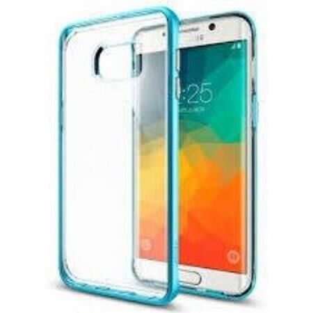 Spigen Galaxy S6 Edge Plus ile Uyumlu Kılıf Neo Hybrid Crystal Blue Topaz