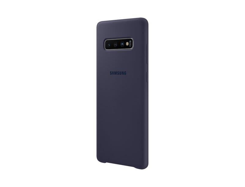 Galaxy S10 Plus ile Uyumlu Kılıf Silicone Cover Lacivert EF-PG975 (Out)