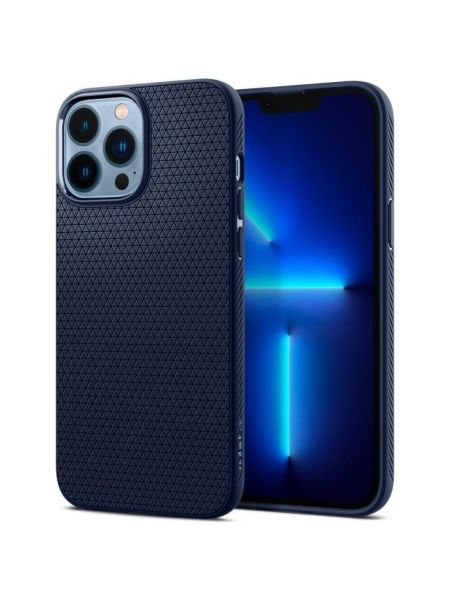 Spigen iPhone 13 Pro ile Uyumlu Kılıf Liquid Air Navy Blue