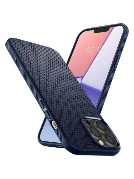 Spigen iPhone 13 Pro ile Uyumlu Kılıf Liquid Air Navy Blue