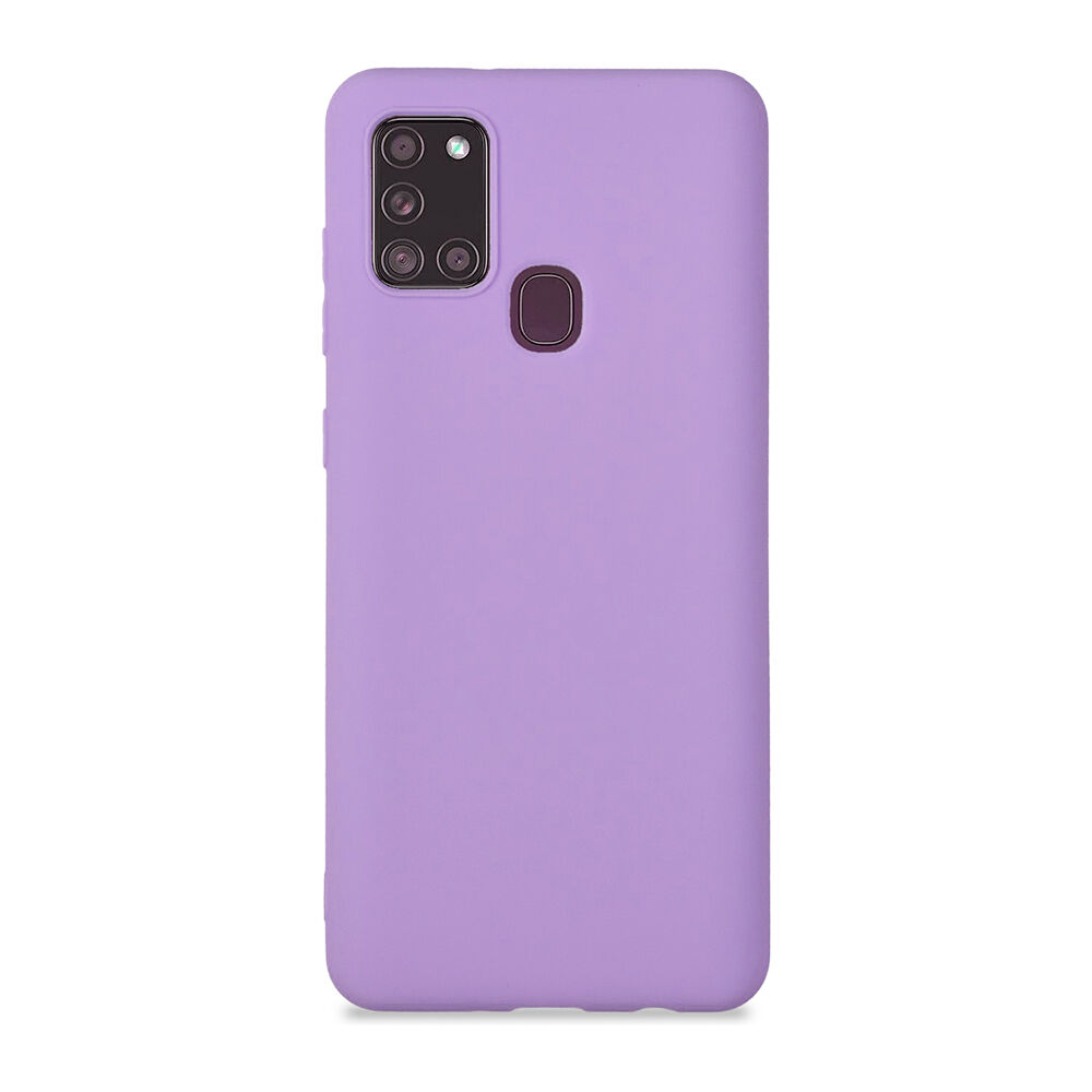 Galaxy A21S ile Uyumlu Cappy Silikon Kılıf Lila