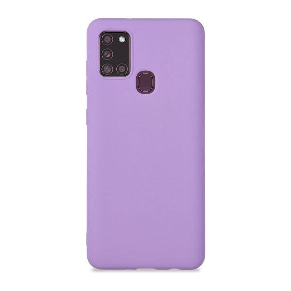 Galaxy A21S ile Uyumlu Cappy Silikon Kılıf Lila