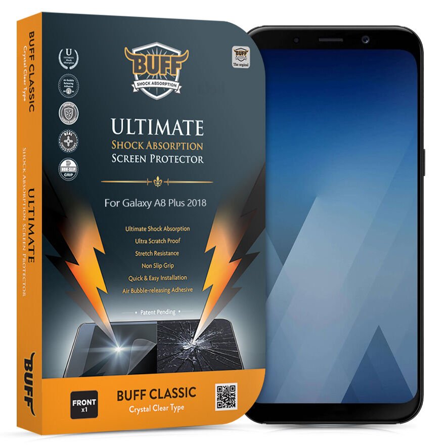 Buff Galaxy A8 Plus 2018 ile Uyumlu Darbe Emici Ekran Koruyucu Film