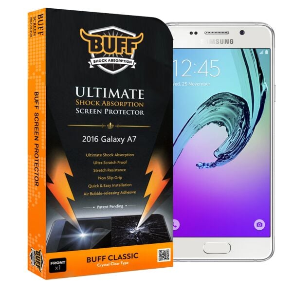 Buff 2016 Galaxy A7 ile Uyumlu Darbe Emici Ekran Koruyucu Film