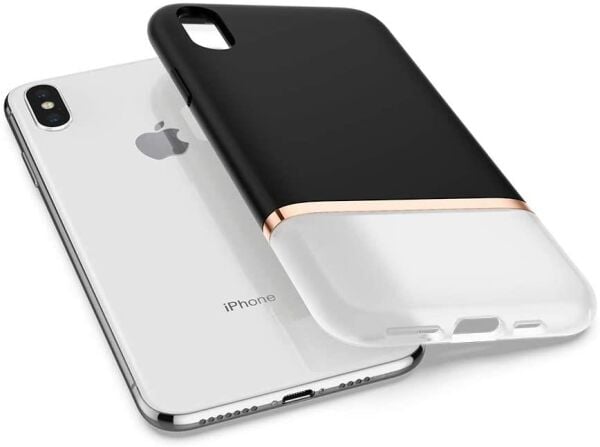 Spigen iPhone XS/X ile Uyumlu Kılıf La Manon Jupe Milk Black