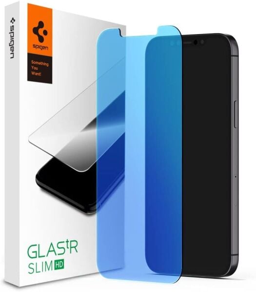 Spigen iPhone 12 Mini ile Uyumlu Cam Ekran Koruyucu GLAS.tR SLIM HD
