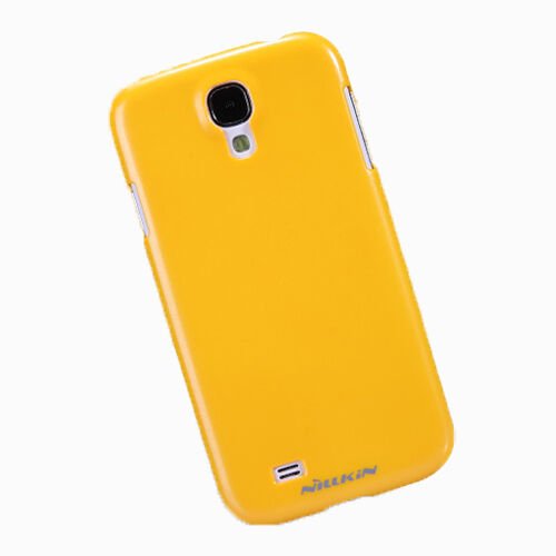 Nillkin i9500 Galaxy S4 ile Uyumlu Nillkin Parlak Sert Kauçuk Kılıf Sarı