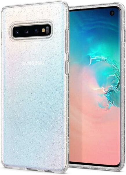 Spigen Galaxy S10 ile Uyumlu Kılıf Liquid Crystal Glitter Crystal Quartz